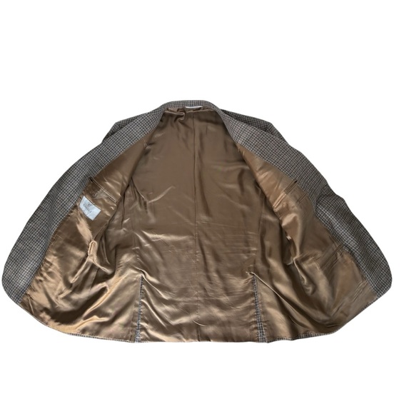 Canali Lightweight European silk/wool blend plaid check blazer | 58R IT (US 48R) - Picture 8 of 16